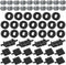Tires Wheels and Axles Sets - 56 Pieces Brick Accessories Basic Classic Building Block Toys,Car Truck Wheels Parts...