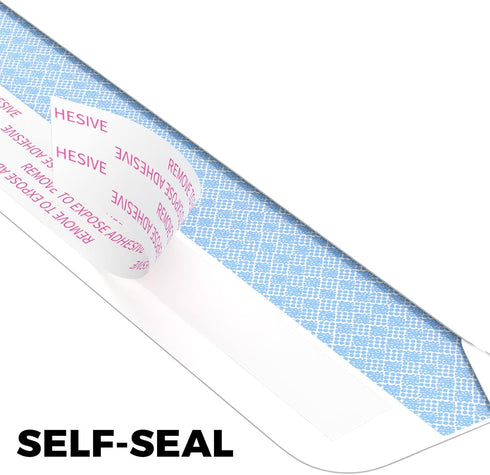 #10 Envelopes Self Seal Security Tinted Envelopes for Privacy & Business, Peel and Seal, NO Window, Letter Size 4-1/8 x 9-1/2 Inches, 24 LB,White ...