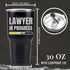 Onebttl Lawyer Gifts for Men & Law School Student, Stainless Steel Tumbler 30 OZ, Perfect Lawyer Idea for Men/Male in Birthday, Christmas, Graduat...