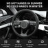 Resilient Car Steering Wheel Cover, Car Silicone Steering Wheel Cover for Men, Fits 14-Inch Steering Wheel Cover in Black, Semi-Wraparound Thin St...
