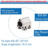 Pipe Repair Clamp for pipes OD:3/4inch or 19mm-21mm, Leak Sealer,Emergency Pipe Repair Kit for Copper Pipes Plastic Pipes Galvanized Pipes Steel P...