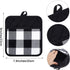 4/6 Pack Buffalo Check Plaid Pot Holders with Pocket,Kitchen Hot Pad Oven Mitts for Cooking and Baking Square 7.9" X 9.1" (Red, 6 Pack)...