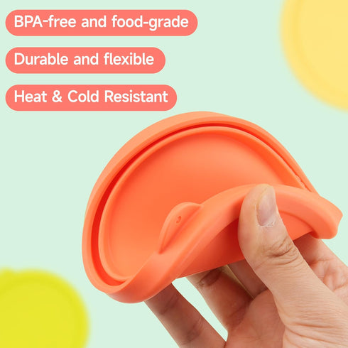 1 Cup Silicone Replacement Lids Storage Cover for Anchor Hocking Glass Bowls (Container not Included) 4 Pack Microwave, Dishwasher and Freezer Saf...
