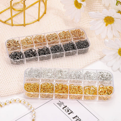Jump Rings for Jewelry Making 2143pcs Open Jump Rings and Lobster Clasps Necklace Bracelet Jewelry Repair Kit with Pliers Tweezers Jump Ring Opene...