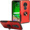 Compatible with T-Mobile REVVLRY, Moto G7 Play, G7 Optimo XT1952/DL - Hybrid Phone Case w/Ring Stand - RS4 Red...