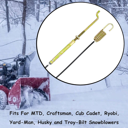 946-0897 Auger Clutch Cable for MTD Craftsman Cub Cadet Ryobi Yard Man Husky Troy-Bilt Snowblowers 946-0897A 746-0897 746-0897A, Cable Length 45"...