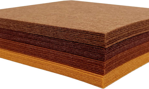 4x8 Pcs Felt Fabric Sheet 6x6 inches Brown Series Craft Squares Nonwoven 1mm Thick...