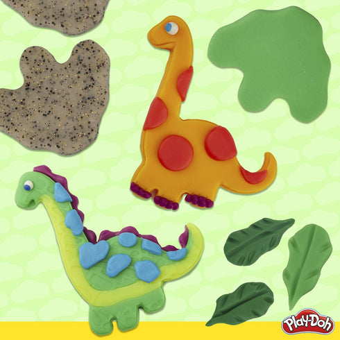 Play-Doh Dinosaur Theme 13-Pack of Non-Toxic Modeling Compound with 2 Cutter Shapes, 2 Roller Tools, and Scissors (Amazon Exclusive)...