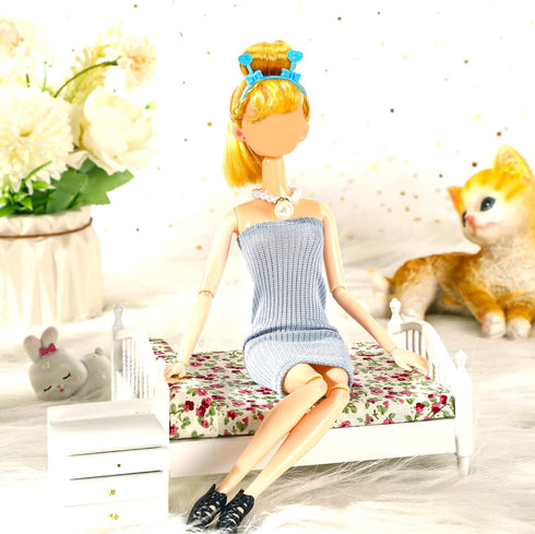 UPINS 6 Sets Doll Clothes Girls Doll Accessories for 11.5 Inch Doll Include Summer Dress Necklace headband Shoes Regular Outfit Doll Clothing Girl...