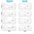 12Pcs Tshirt Ruler Guide for Vinyl Alignment, T Shirt Rulers to Center Designs, Fit for Heat Press, Children Youth Adult, Front and Back Measureme...