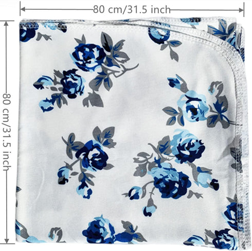 Newborn Swaddle Blanket, Baby Receiving Blanket Wrap with Headband for 0-3 Month Baby Girl and Boy(Blue), One size...