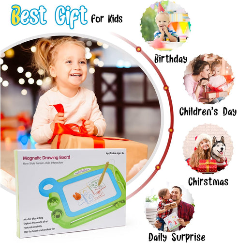 Toddler Toys for Girls Boys Age 1 2 3 4 Year Old,Magnetic Drawing Board,Erasable Writing Doodle Board for Kids,Gift for 1 2 Year Old Girl Travel T...