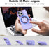 360° Rotatable Magnetic Ring Stand for iPhone 15 Pro Max Case Magsafe, Shockproof Protective Slim Translucent Back iPhone 15 Promax Case for Men W...