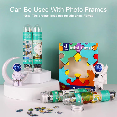 Mini Jigsaw Puzzles for Adults 150 Pieces(4 Packs) Small Jigsaw Puzzle Challenging Micro Puzzle Difficult Tiny Puzzle Home Decor Entertainment 6x4...