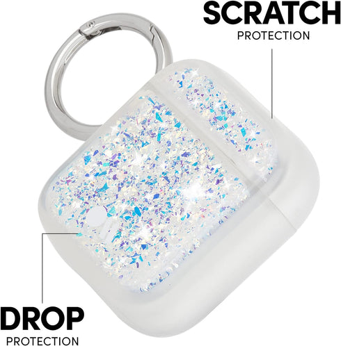 Case-Mate Protective AirPod Case Cover, Soft Silicone Cover with Keychain Ring for Men and Women, Compatible with AirPods Series 1 & 2, Front LED ...