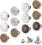 MUNAN 12 Sets Button Pins for Loose Jeans, No Sew No Tools Required Replacement Snap Buttons, Reusable and Removable Waist Adjustable Metal Pants ...