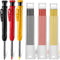 Sutekus Carpenter Pencil Set 3 Pieces Deep Hole Pencil with Built in Sharpener and 18 Pcs Refills Scriber Marking Tools for Woodworking Constructi...