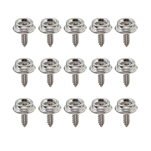 30Pcs Stainless Steel Screws Marine Grade Boat Canvas Snaps 3/8"Socket with Stainless Steel 3/8"Screw for Boat Canvas Tarpaulins Awnings Furniture...
