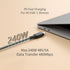 888 Type C Belt Cable 1ft Fast Charging USB C to USB C 240W, Data Transfer - with Type A to Type c 3.0 Adapter (Black)...