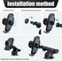 1 PC Car Phone Holder with Silicone Gasket, Shockproof Waterproof Plastic Vehicle Smartphone Mount for 1.96In to 3.54In Equipment, Universal Autom...