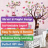DEKOSH Pink Jungle Baby Nursery Wall Decal Peel & Stick Colorful Owl Giraffe Lion Animal Wall Stickers for Kids Room...