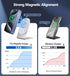 Magnetic Wireless Charger Mag-Safe Charger for iPhone 15/14/13/12 Series Convertible Magnet Wireless Charging Stand/Pad with Dual Charging Ports 5...