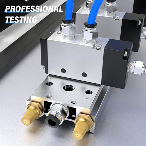 TAILONZ PNEUMATIC 300M 4-Position Manifold 4V310-10 3/8 Inch Solenoid Valve Base Manifold Solenoid Valve Base With Accessories...