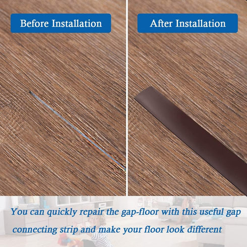 Floor Transition Strip Floor Cover Strips Self Adhesive Flooring Transitions Laminate Floor Strip 2" Wide Vinyl Floor Flat Divider Strip (6.56Ft, ...