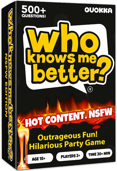QUOKKA Fun Card Board Game for Adults - Bachelorette Party Game - 500 Questions | Never Ever | What You Rather | Know Your Friends' Dark Sides...