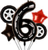 Race Car Balloons Tire Balloons 6th Birthday Party Decorations for Boys Foil Mylar Race Car Wheels Truck Bike Theme Party Supplies Favors Annivers...
