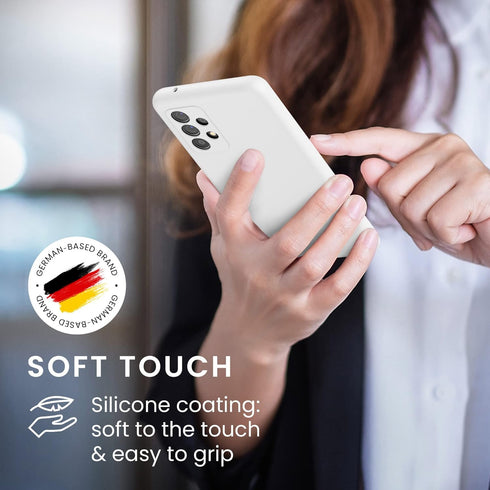 kwmobile Case Compatible with Samsung Galaxy A52 / A52 5G / A52s 5G Case - TPU Silicone Phone Cover with Soft Finish - White Matte...