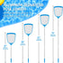 Pool Leaf Skimmer Net Ultra Fine Mesh with Aluminum Poles 5 Sections 6 Feet Swimming Pool Cleaning Net Leaf Catcher for above Ground Pools Ingroun...