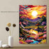 Benjenes Nature Landscape Diamond Painting Kits for Adults Forest Sunset Diamond Art Kits 5d Round Diamond Full Drill Diamond Arts DIY Gem Art Cra...