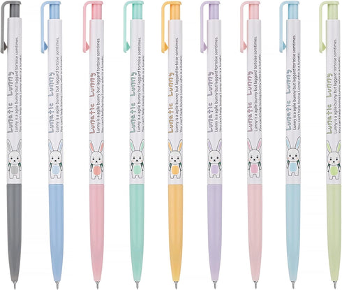 Xeno Lunatic Lunny 0.38mm Slim Ball Point Pen Dozen Box 12 Pcs, Made in Korea (Blue 12pcs)...