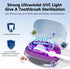 UV Toothbrush Covers Case San itizer and Holder with Light,Toothbrush Covers with Holder, Rechargeable Portable Toothbrush Cleaner Case, Toothbrus...