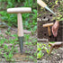 Hand Dibber Stainless Steel Sow Dibbler with Wooden Handle Garden Hole Punch Dibbler Tool for Planting Flowers Tulips, Transplanting Plants,Transp...