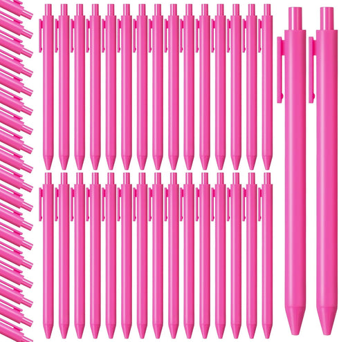 Fulmoon 50 Pcs Ballpoint Pens Bulk Retractable Comfortable Writing Pens Cute Back to School Supplies in Medium Point 1.0 mm for Teacher Student Br...