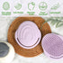 haakaa Silicone Shampoo Brush - Cradle Cap Brush Comb - Baby Hair Scrubber - Scalp Massager for Newborns & Toddlers - 1pk-Lavender...