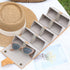 Sunglass Case for Men or Women Hard Multi Eyeglasses Case Box Portable 5 Slot Glasses Organizer Holder Eyewear Bag (Light brown-gray inside)...