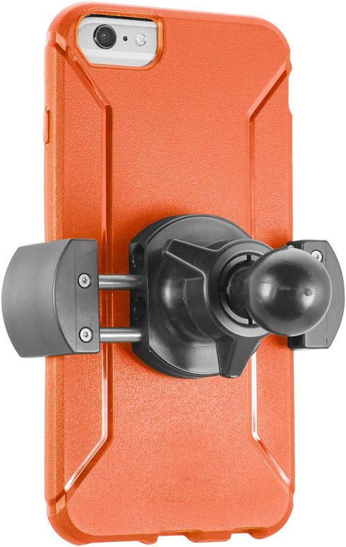 iBOLT Moto-Vise Holder w/ 25mm / 1-inch Ball for for All Industry Standard 1 inch / 25 mm mounts- Works w/Smartphones (iPhone X Max, iPhone Xr) fr...