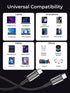 705 ELECTROLINE II USB-C to USB-C Zinc Alloy with Nylon Braided 16 Spun Twisted Yarn Cable 100W Fast Charging for MacBook, Samsung Galaxy S10...