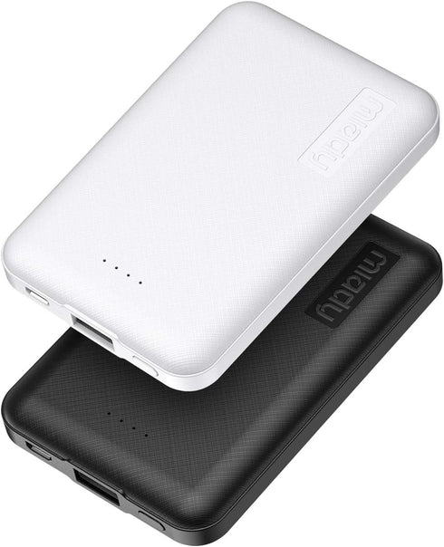 Miady 2-Pack 5000mAh Mini Portable Charger, Power Pack with 5V 2.4A USB-C Output, Power Bank Phone Charger for iPhone 15/14/13/12/... Series, Andr...