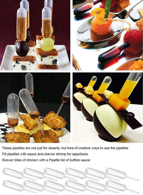 350pcs 4ml Mini Squeeze Transfer Cupcakes Pipettes-Disposable Plastic Droppers for Cupcake,Dessert,Strawberries and Chocolate...