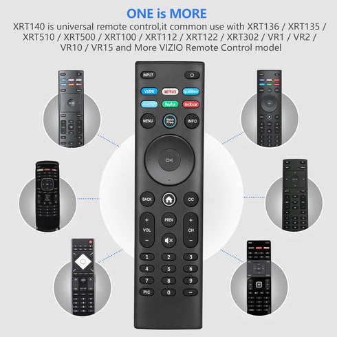for VIZIO-Smart-TV-Remote-Replacement,Universal control XRT140 for VIZIO All LED LCD HD 4K UHD HDR Smart TVs...
