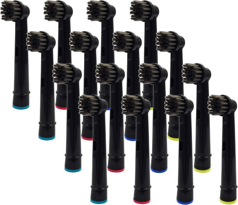 16 Pack Replacement Bamboo Charcoal Brush Heads Compatible with Oral-B 7000/Pro 1000/9600/ 500/3000/8000, fit for Oral-B Charcoal Electric Toothbr...