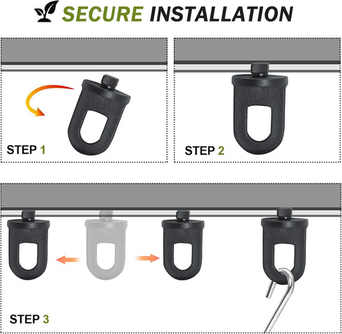 120 Pcs Greenhouse Hooks Hanger, Plastic Greenhouse Twist Clips Fixing Clips Greenhouse Insulation Accessories with Stainless Steel S Hooks for Ga...