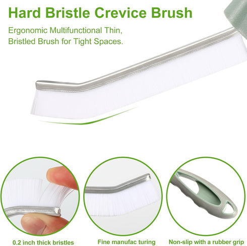 3 Pcs Hard Bristle Crevice Cleaning Brush, Bendable Brush, Small Cleaning Brushes, Thin Crevice Brush, Gap Brush,Scrub Brush for Household Use Bat...