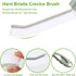 3 Pcs Hard Bristle Crevice Cleaning Brush, Bendable Brush, Small Cleaning Brushes, Thin Crevice Brush, Gap Brush,Scrub Brush for Household Use Bat...