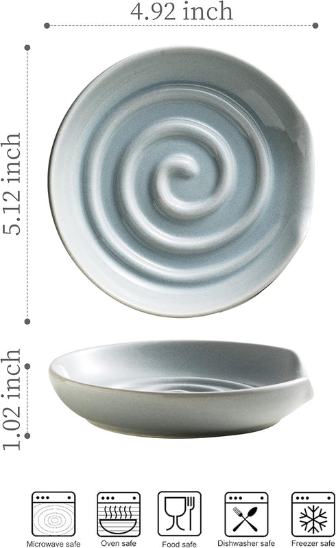 Spoon Rest, Spoon Holder with Swirl Shape, Perfect for Preventing Sauce Spillage, Cooking Utensils Holder for Spatula, Coffee Spoon, Spoon Cradle,...