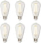 Westinghouse 4518200 4.5 Watt (40 Watt Equivalent) ST20 Dimmable Clear Filament LED Light Bulb, Medium Base, 6-Pack, Warm White...